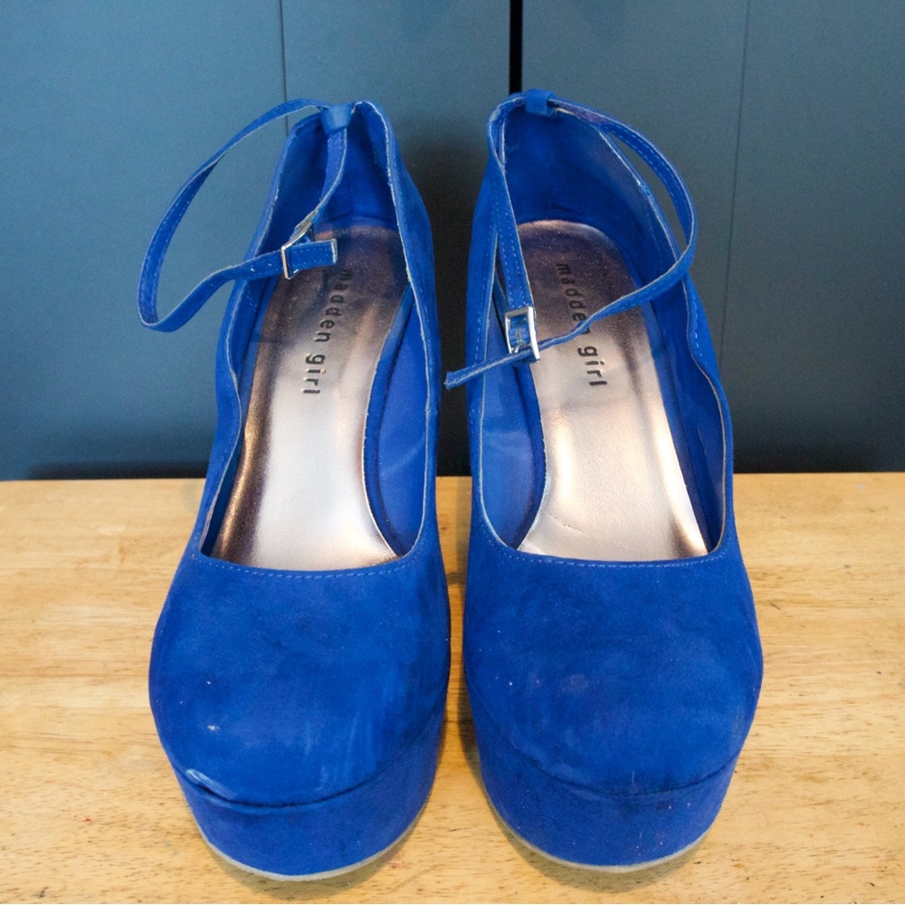 Madden Girl Royal Blue Platform Heels